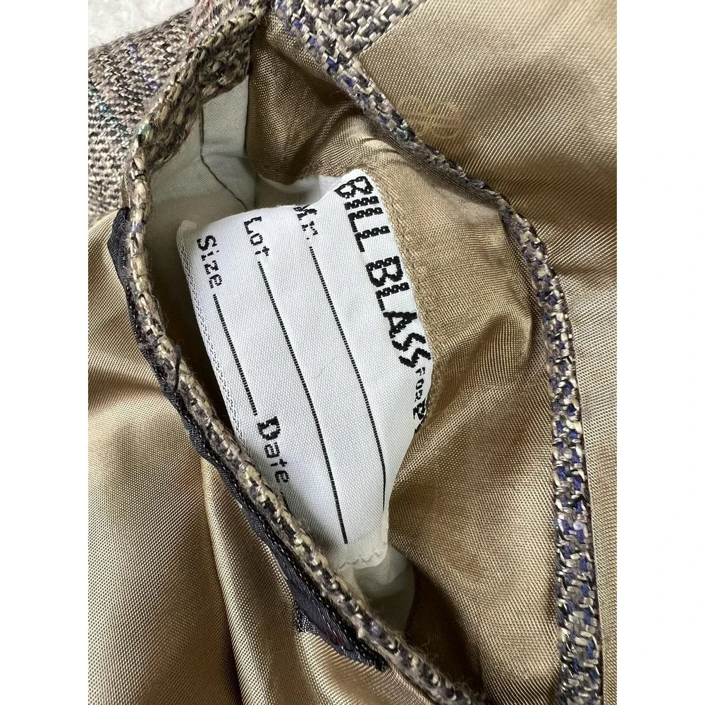 Bill‎ Blass Blazer Mens 44R Plaid Wool Sport Coat Classic Made in USA